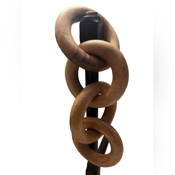 Oversized Wood Chain Link Decorative Wood Link Natural Wood Link Wood Decor - Picture 7 of 7